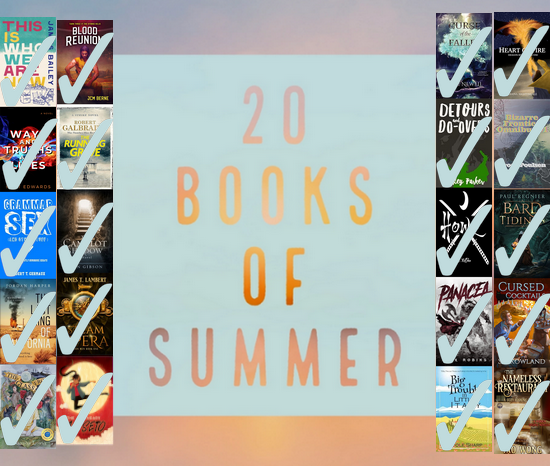 20 Books of Summer '24 August Check In Chart