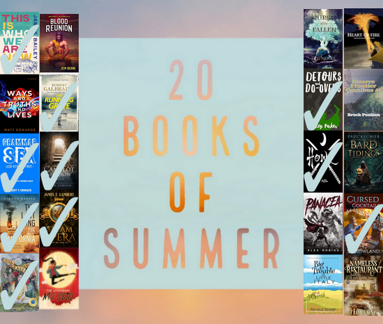 20 Books of Summer '24 July Check In Chart