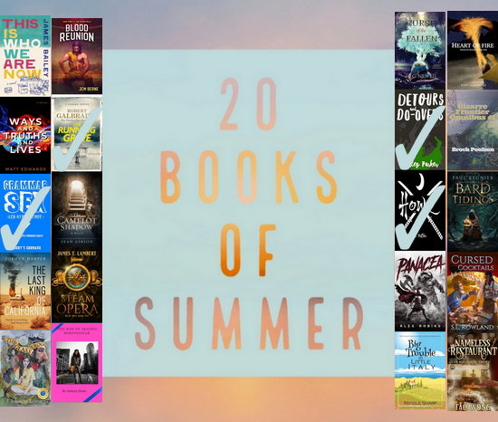 20 Books of Summer '24 June Check In Chart