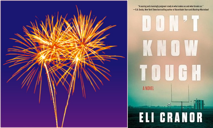 Graphic of fireworks exploding in the sky and the Cover of Don't Know Tough by Eli Cranor